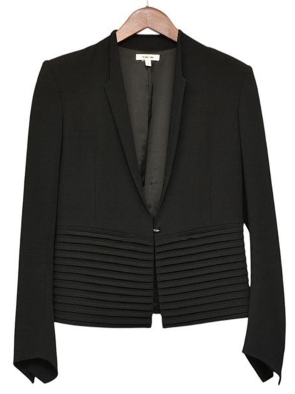 Helmut Lang Black Pleated Waist Blazer